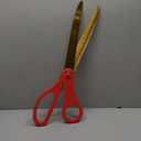 Large Novelty Ribbon Cutting Scissors  Giant Red Scisors 25'' with Golden Blades for Ribbon Cutting Ceremony Heavy Duty Giant Scissors for Inauguration Ceremonies & Special Events