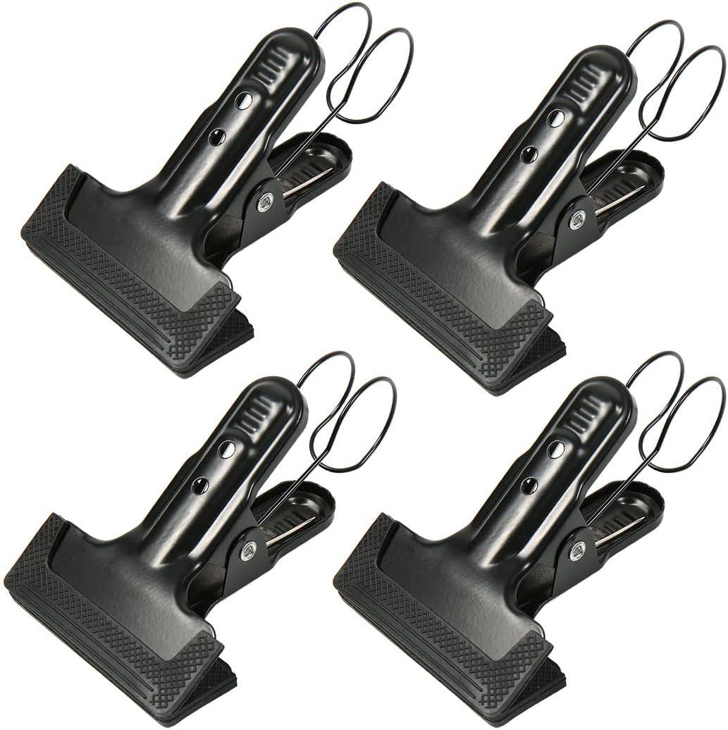 4-Packs Heavy Duty Power Spring Clamps with Hook,Photo Props with Hook Clips,4.3inch Photo Hook Background Clip for Photography Photo Studio Backdrops Light Reflector