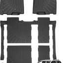 Priprilod Floor Mats Fit for Toyota Sienna 8 Seats 2013-2020 All Weather Protector TPE Floor Liners Custom Fit Car Mats Non-SlipOnly Fits 8 Passenger (Large)