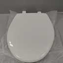 Bemis 7300SLEC Slow Close Toilet Seat, Easy Clean Hinges and Durable Plastic Seat, Made in USA, Elongated, White