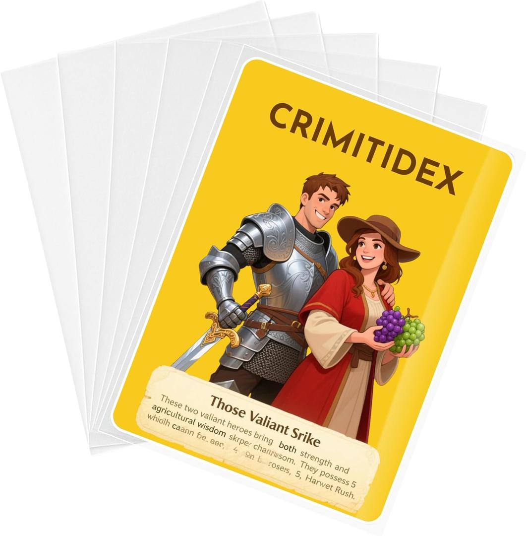 Premium Matte Card Sleeves 200 Micron Thickness 6 Packs (300 Pcs)  Ultimate Card Protection (64 x 91mm  for 62 x 89mm Cards)