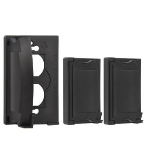 BESTTEN 3 Pack Horizontal Outdoor Outlet Cover for Duplex Receptacles, Weatherproof Design Auto-Closing Lid, Black, UL Listed, H4.65 x W2.87 x D0.71