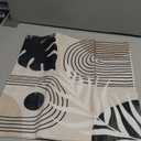 Boho Pillow Covers 18x18 Set of 2 Mid Century Black Beige Tropical Leaf Throw Pillow Covers Outdoor Decor Modern Abstract Line Decorative Pillowcase Farmhouse Linen Cushion Case For Couch Sofa