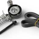 Belt Tensioner and Serpentine Belt Kit for Buick Encore Fit for Chevrolet Trax for Sonic 2013-2018 L4 1.4L, Serpentine Belt Drive Component Kit OE# 38344