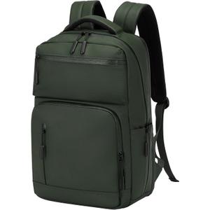 Waterproof Laptop Backpack for Men & Women, Flight Approved Anti-Theft Daypack with 15.6-inch Laptop Sleeve (Green)