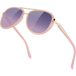 BIRCEN Polarized Sunglasses for Women UV - Protection Womens Retro Mirrored Shades with Acetate Frame BC2001