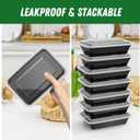 Dealusy 15 Pack  32 oz Meal Prep Containers Reusable with Lids, Sturdy Leakproof & Food Safe, Microwave, Freezer, Dishwasher Safe Prep Containers, To Go Take Out Plastic Food Storage