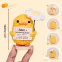 3 x Pawzity Gift for Mom from Daughters, Son for Mom - Cute Christmas, Mothers Day, Birthday Gifts for Moms - Emotional Love Support Moms Crochet - Duck Knitted Positive Doll