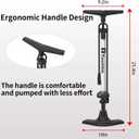 Bike Pump with Precision Digital Pressure Gauge,Floor Bicycle Tire Pump Compatible with Presta and Schrader Valve, Air Pump for Bicycle, Balls, Scooter,  Item Weight 1.2 kg Maximum Pressure 160 psi