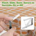 ELFFILLA 32 Pack Tablecloth Clips Heavy Duty, 2.95"x1.77" Stainless Steel Rust Proof Tablecloth Clips for 2" Thick Tables - Anti-Slip Pads Home Restaurant Picnic