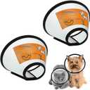 2 x VOVIGGOL 2 Pack Cat Cones to Stop Licking, Pet E Collar Pet Cone for Kitten Cones After Surgery, Cat Elizabethan Collar Kitty Head Cone Recovery Cone for Small Cats Kitten Rabbits (Size S, 6#)