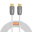 RUIPRO Crystal 8K HDMI Ultra High Speed Latest 2.1b Certified Fiber Optic Cable 50 Feet 8K60Hz 4K120Hz 48Gbps eARC HDR HDCP2.3 for RTX4080/4090/3080/3090 Xbox PS5 AVR Projector LG/Samsung/Sony