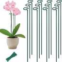 36 Tall Plant Stakes, 12 Pack Plant Support Stakes,6mm Heavy-Duty Metal Garden Stakes, Flower Stakes for Lilies, Dahlias, Gladiolus, Sunflowers, Tomato, Clematis