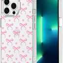 MOSNOVO Case for iPhone 13 Pro, [Buffertech 6.6ft Military-Grade Drop Protection] [Anti Peel Off Tech] Clear TPU Bumper Phone Case Cover Design - Bowtiful Love