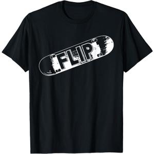 Flip Cool Skateboard Skate Design Skateboarding Skater T-Shirt S