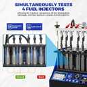 V311 GDI Fuel Injector Cleaner Machine Gasoline Fuel System Injection Cleaning Tester 6-Cylinder Test for EFI/FSI Injectors, Heated Ultrasonic Cleaner Kit with 7 Core Functions for Motorcycle Vehicle