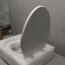Raised Toilet Seat Elongated 18.5" with Bidet  Soft Close, Dual Self-Cleaning Nozzles, Quick Release & Connect, Sturdy PP, Won't Loosen, Ideal for Seniors, Elderly & Limited Mobility, White