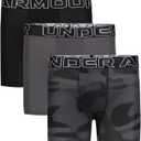 Under Armour Boys' Big Performance Boxer Briefs, Lightweight & Smooth Stretch Fit (Small, Camo Multi Three Pack)