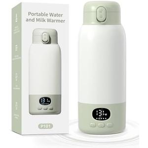 Lxlu Portable Bottle Warmer 17oz Large Capacity Bottle Warmer for Travel, Fast Heating for Breast Milk Formula and Milk, Suitable for Baby Outdoor Airplane and Car Green5