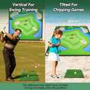 Liberry Golf Chipping Game with Large Chipping Mat, Upgraded Adjustable Golf Club, 25 Sticky Balls, Outdoor Indoor Sports Toy Gifts for Adults Kids, Family Yard Target Game