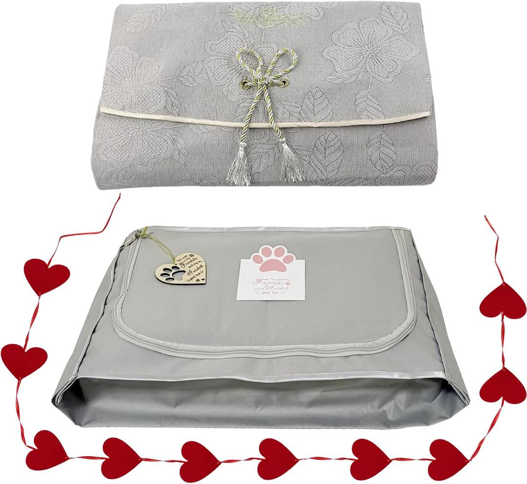 Pet Burial, Eco Friendly Pet Body Bag Suitable for All Kinds of Pets Pet Casket for Burial and Cremation(Premium Gray,M)