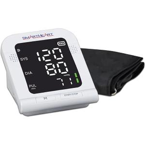 SmartHeart Blood Pressure Monitor | WideRange Upper Arm Cuff | Audible English Spanish Instructions and Results for Visually Impaired | 199Reading Memory
