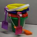 Large Sand Bucket Pail with Shovel, 7'' Large Size Sand Water Bucket for Beach Fun Great Summer Party Accessory, 7.5 x 6.7 inches , 7.5 inches