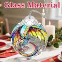 Christmas Ornament, Christmas Decoration, Stained Glass Ornament, Heirloom Keepsakes, Holiday Ornaments, Holiday Presents, Unique Xmas Gifts, Gift Exchange Ornaments, Gift Idea - Dragon