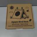 Agape Warm Bird Nest Hammock for Cage, Plush Bird Bed House Hideaway Hut, Birdcage Accessories for Parakeet, Budgie, Cockatiel, Lovebird, Conure, Aviary, Bird Playstand for Cages, Nido para Pjaros (Beach)