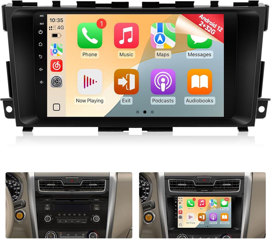 Naifay 8Core Android Car Stereo for Nissan Altima 2013 2014 2015 2016 2017 2018 Radio Upgrade 9" IPS Touchscreen for Altima Radio with Wireless Carplay Android Auto/Bluetooth/Wi-Fi/FM/GPS/SWC/Canbus
