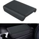 BASENOR 2025 Upgraded Tesla Model 3 Model Y Center Console Cover TPU Armrest Cover Non-Slip Protector Armrest 2017-2024 Tesla Interior Accessories Black (Not Compatible with 2024 2025 Tesla Model 3)