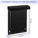 4 Pcs Outdoor Brochure Holder Flyer Box Wall Mount 8.5 X 11'', Black