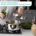 T-Fal x Jamie Oliver Nonstick Coated Stainless Steel Pans 9.5" & 11", Induction Compatible, Oven Safe up to 500F, Chef's Stainless Steel Skillet, Frying Pan, Silver