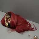 Topcosplay Women's Wig Dark Red Long Wave Halloween Cosplay Costume Wigs Burgundy