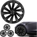 20 Inches Wheel Covers for 2025 2026 Tesla Model Y Juniper, Hub Protection Accessory, Replacement for Tesla Model Y 2025 Rim Protector, ABS Hubcaps 4-Piece