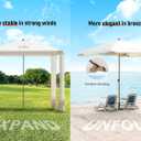 Decofy Beach Cabana, 6.2' x 6' Portable Canopy with Side Wall, 4 Adjustable Height, UPF 50+ UV Protection, Easy to Set Up Tent, Waterproof Beach Shelter for Outdoor Patio Eateries Pools Cafes Picnic