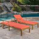 Christopher Knight Home Jamaica Outdoor Water Resistant Chaise Lounge Cushions, 2-Pcs Set, Orange, 2 Count