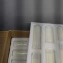 36 Pack Ivory Pillar Candles + 36 Pack Vertical Ribbed Clear Glass Cylinder Holders, Hurricane Candle Shades for Wedding, Home, Party Table Centerpieces Decor