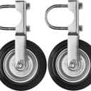 2 Pack Gate Wheel Supporting Swing Gate with 1-3/8" Thru 2-1/8" Gate Frames, Gate Support Wheel for Metal Tube Gate, Chain Link Fence, Prevent Gate from Dragging (2 Pack)