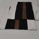 JASEN Set of 2 Faux Leather and Linen Throw Pillow Covers 18x18 Inch Black and White Modern Farmhouse Decorative Accent Cushion Covers for Couch Sofa (18x18)