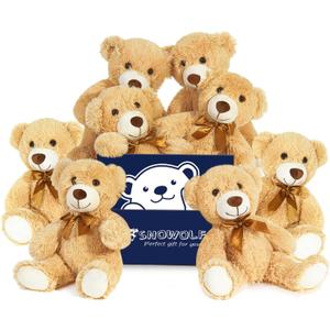 12 Pcs Teddy Bears Bulk Baby Shower Cute Stuffed Animal Toy for Decorations
