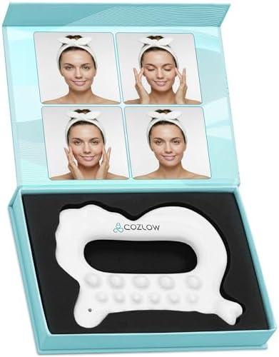 Advanced Ceramic Gua Sha Facial Tool, Skin Care for Women Men, Face Body Guasha Massage Tool Gift for Mom (Facial Massager)