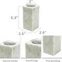 Natural Marble Flower Vase, Green Vase Modern Farmhouse Home Decor, Premium Marble Craft Vases for Living Room Shelves Table Center Wedding