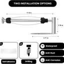 2 x Paper Towel Holder Under Cabinet - Wall Mount Paper Towel Holder with Damping Effect, Adhesive Hanging Silver Stainless Steel Paper Towel Rack for Kitchen & Bathroom