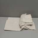 jinchan Linen Pinch Pleated Kitchen Curtains 36 Inch 2 Panels, Natural Linen Tier Curtains Back Tab Beige Farmhouse Cafe, Light Filtering Small Window Drapes for Bathroom Laundry Room Beige