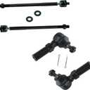 TRQ Inner and Outer Tie Rod Set 4 Piece Compatible with 2014-2018 Toyota Corolla; 2019 Toyota Corolla Sedan; 2009-2013 Toyota Corolla US Built 1st VIN Digit 1; 2009-2013 Toyota Matrix FWD