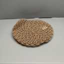 DII Woven Kitchen Collection Round Placemat Set, 15" Round, Natural Dahlia, 6 Piece
