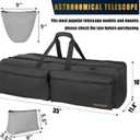35" Telescope Bag, Large Telescope Travel Bag for for Telescope Tube & Tripod,Soft Pad Telescope Carrying Case Compatible with Gskyer Toyer Bee Celestron Telescope, Storage for Telescope Accessories