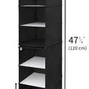 GRANNY SAYS 6-Shelf Hanging Organizer for Closet, Separable to 2 Pack 3-Shelf Hanging Shelves, Hanging Organizer for Bedroom, Black