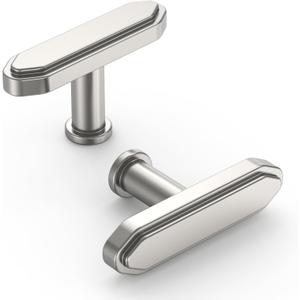 Asidrama 10 Pack Brushed Satin Nickel Kitchen Cabinet Knobs Cabinet Hardware Zinc Knobs for Dresser Drawers (Single Hole)